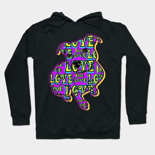 Pittie Love Hoodie by heathengirl64